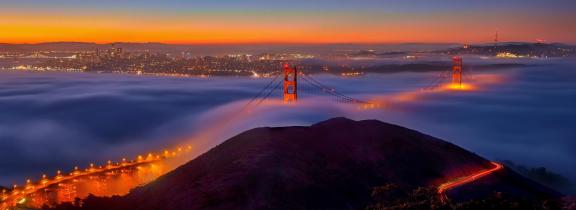 Golden Gate Bridge in Fog 20201