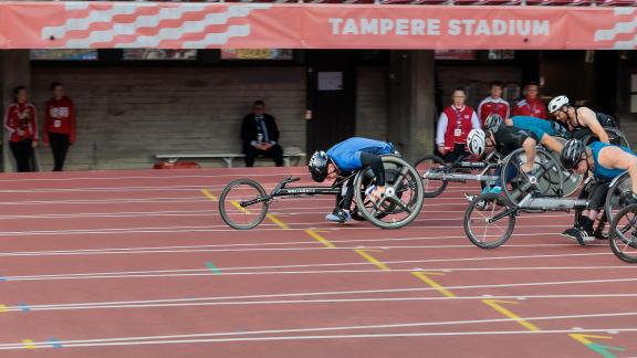 Wheelchair Racing 100m start