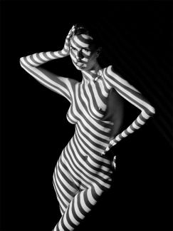 Striping woman