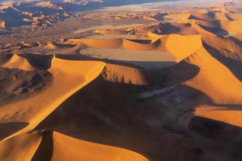 Top view dunes of Namibia