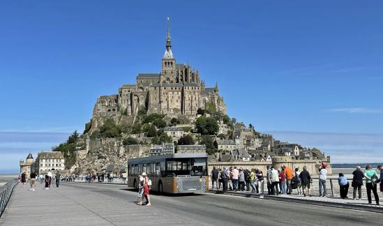 Mont Saint Michel and tourists