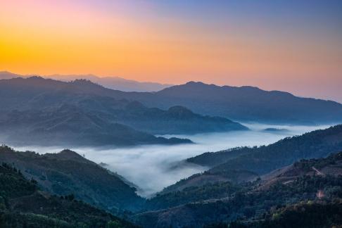 Mountains and mist