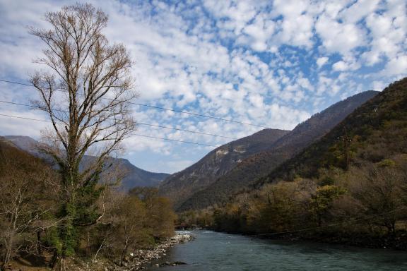 River and mountains