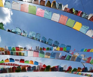 Flying prayer flags 10