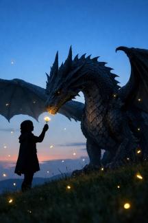 Girl and  dragon