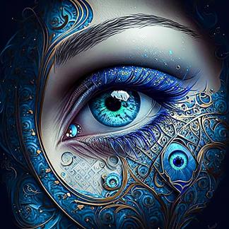 Blue alabic eye