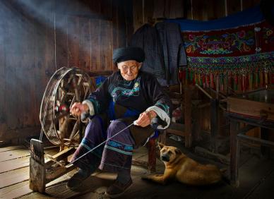 An old woman and her dog