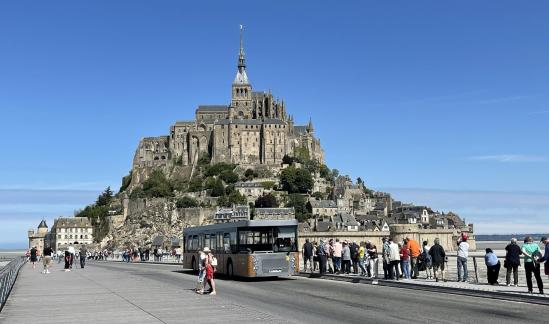 Mont Saint Michel and tourists