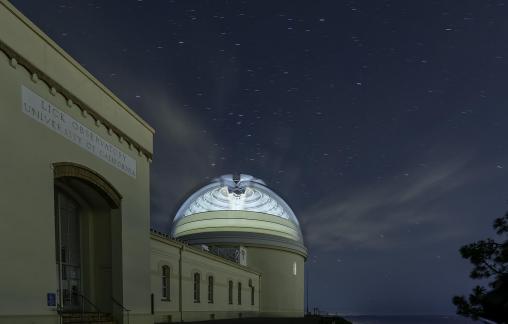 Glowing dome at Lick Observatory