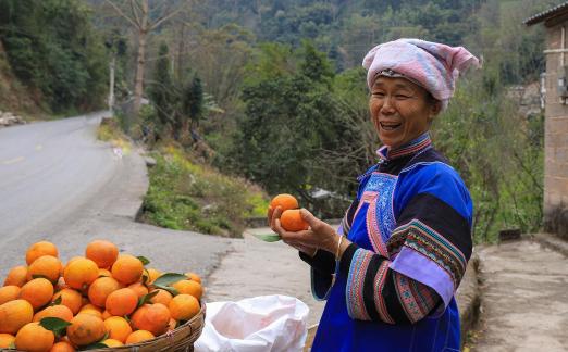 Naxi Rural Women Sell Fruits