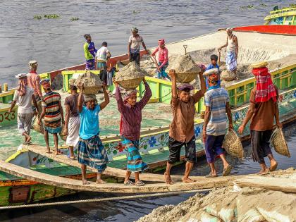 Dock coolie at Bangladesh