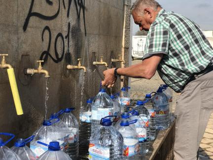 Filling water bottles