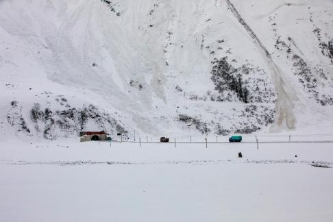 The tunnel under the snow