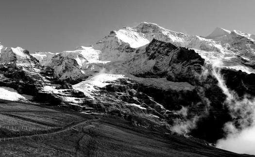 Snow mountain grassland