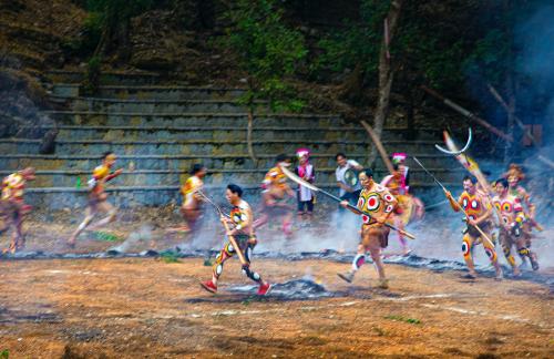 Fire worship in progress
