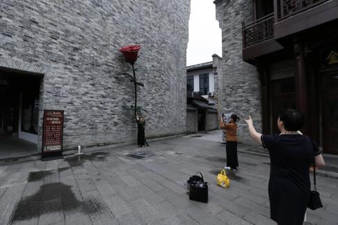 Brick Shadow Red Rose 2