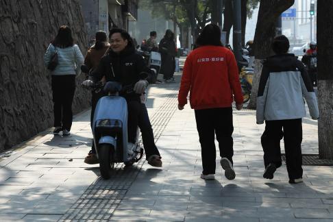 Walking down the street 7
