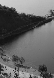 Mountains surround water 11
