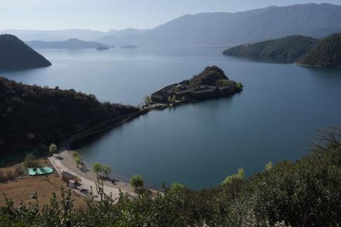 Mountains surround water 3