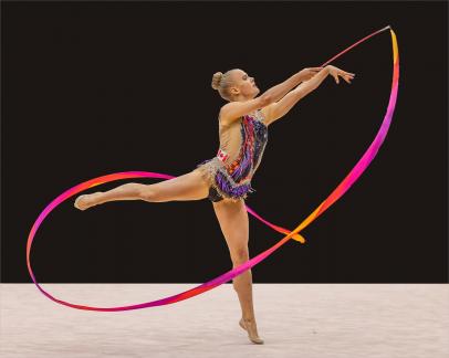Rhythmic Gymnast with ribbon 81