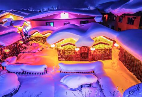 Winter Snow Farmhouse