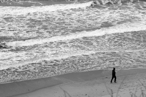 Alone on the beach