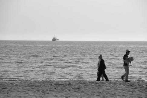 Walking on the beach