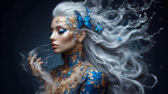 AI Blue Butterfly 0002