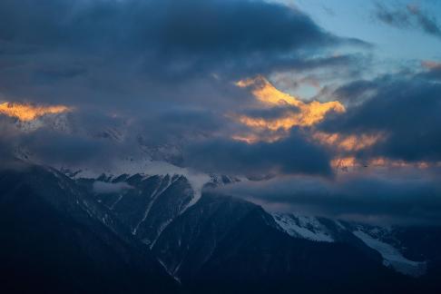 Snowy Land with Gilded Light 1