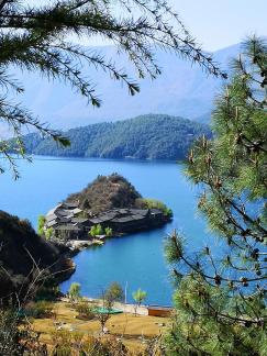 Mountains surround water 21