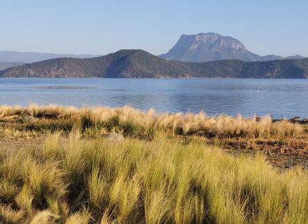 lake and mountain scenery 1