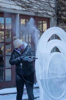 Ice festival carving