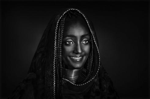 A dark woman portrait