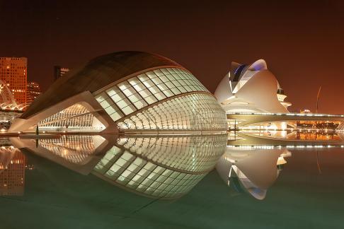 Ciudad de las ciencias de noche