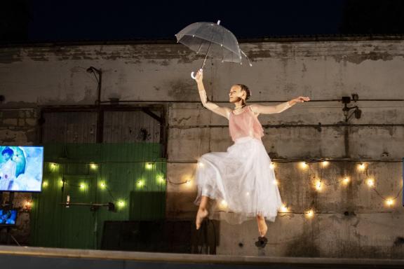 Girl with an umbrella-2