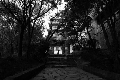 Ancient tower deep and serene