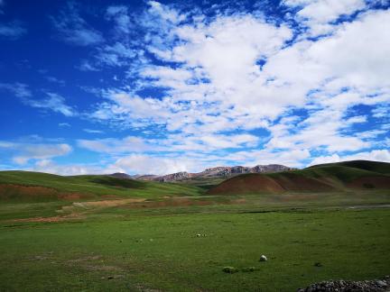 blue sky and white clouds 1