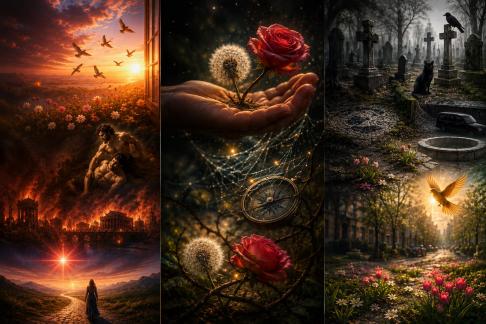 Triptych of light
