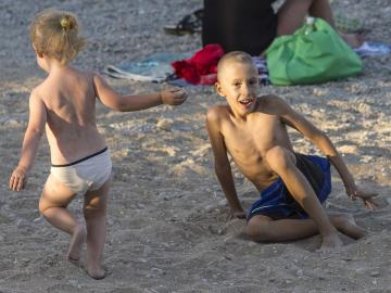 Children on beach-9