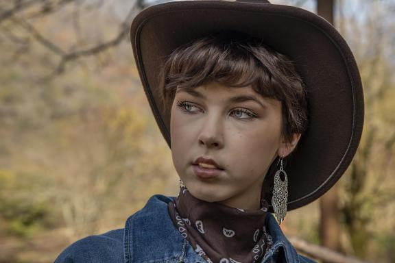 Girl in a cowboy hat
