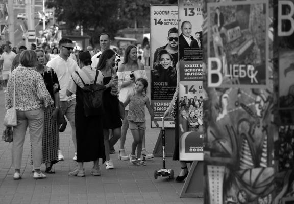 Festival bustle