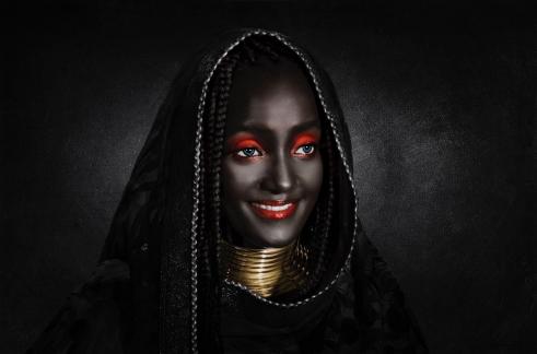 A dark woman portrait