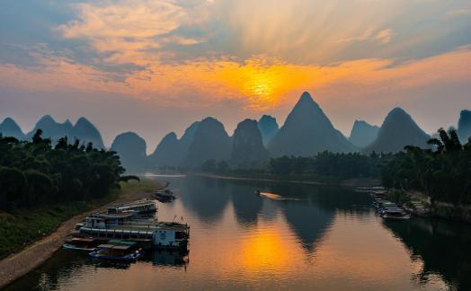 Guilin In Sunset