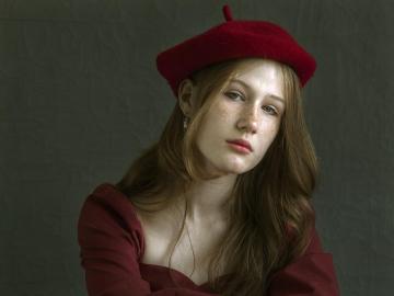 A girl in red-2