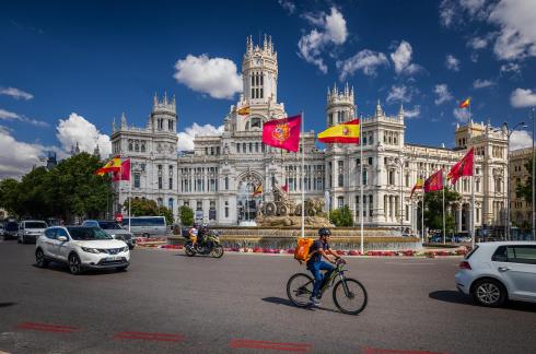 Spanish delivery rider