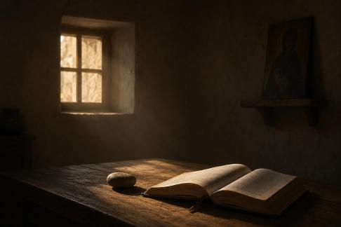 In the light.