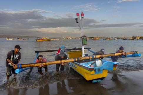 Fishing boat at Kedonganan beach