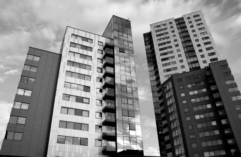 Buildings in a row