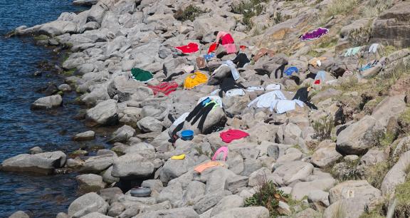 Washday on Lake Titicaca