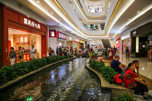 Strolling around the mall 74